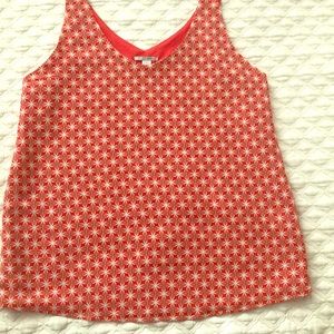 Halogen sleeveless lined top with V-neck